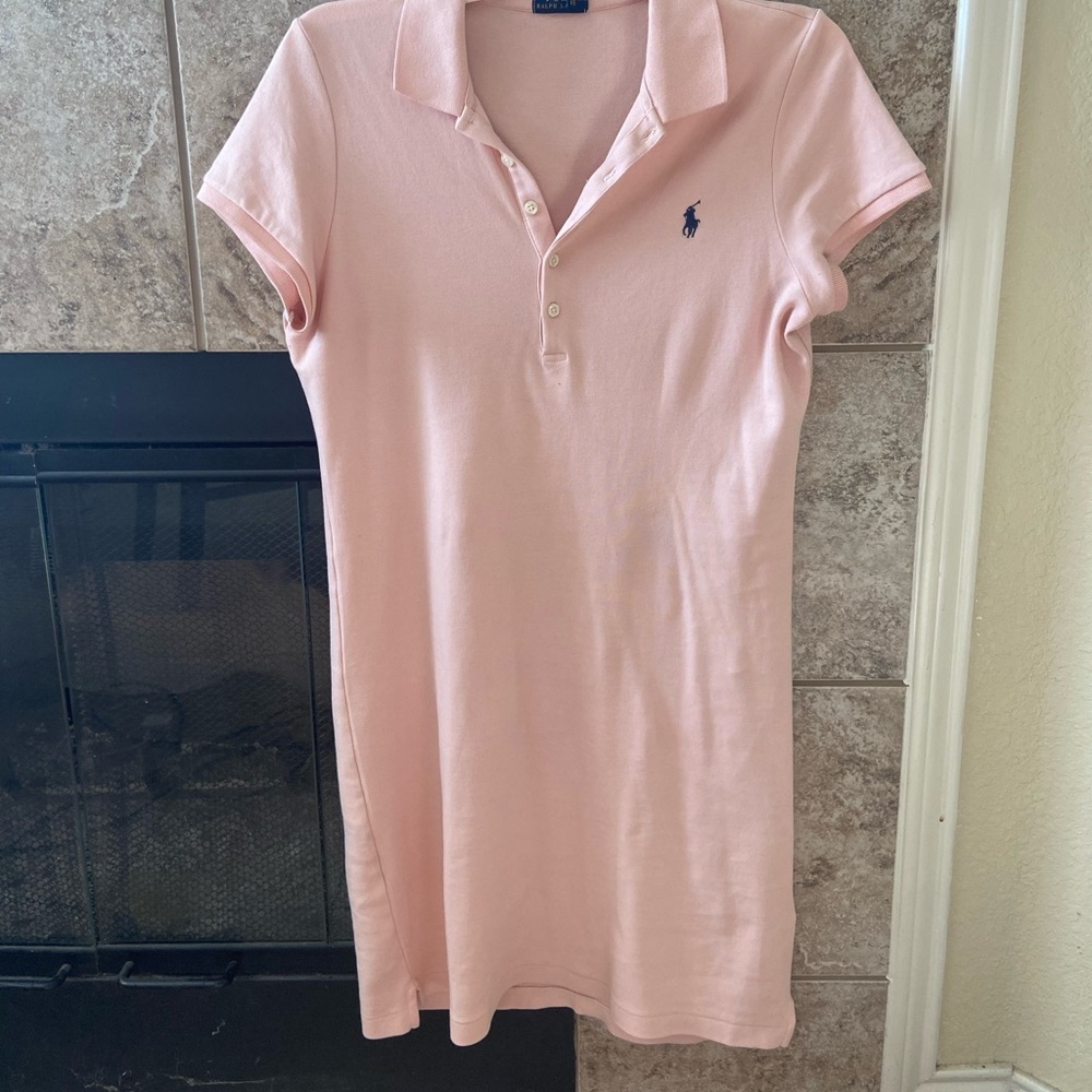Pink Polo dress with collar